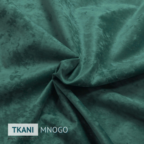 Фото ткани велюра “184-14” (однотонный зеленый)