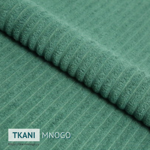 Фото внешнего вида велюра “69” (однотонный, полоса зеленый)