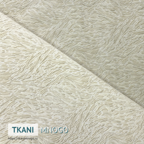 Фото ткани велюра “801-1e” (абстракция белый, бежевый)